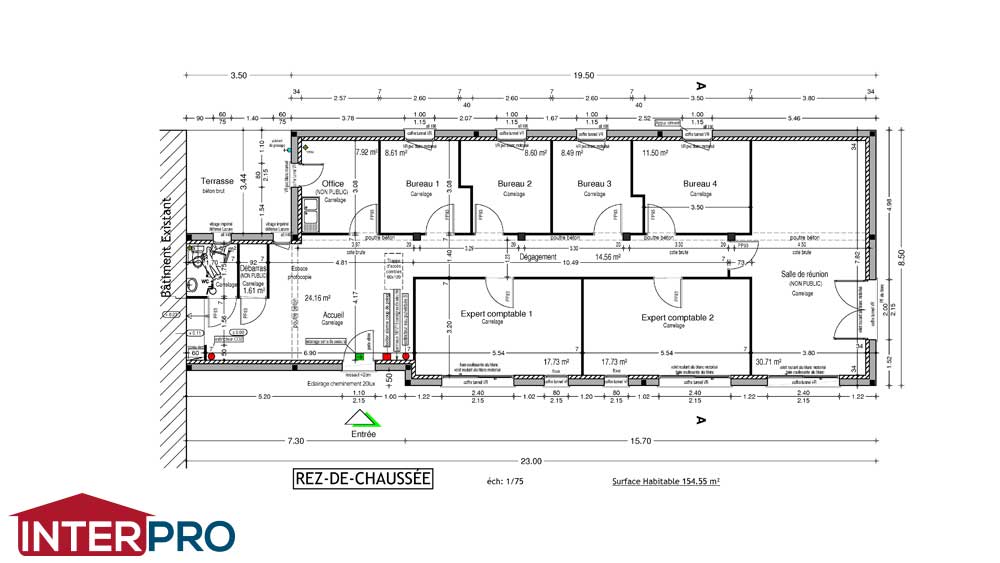 Construction d'expert comptable / Bureaux Plans et Photos